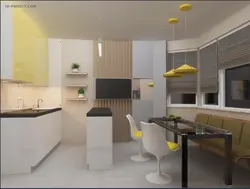 Дизайн кухни в квартире распашонке