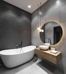 Санузел дизайн с ванной в современном стиле