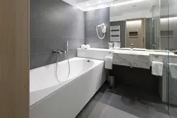 Однотонная ванная комната дизайн