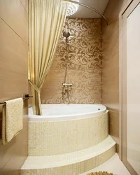 Дизайн ванной комнаты с полукруглой ванной