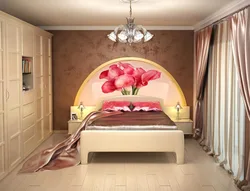 Дизайн спальни с аркой