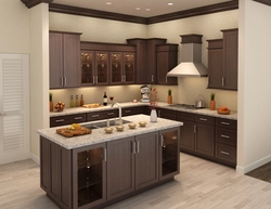 Kitchen design brown set