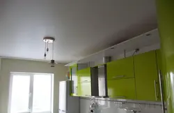 Kitchen to the ceiling and suspended ceiling photo white