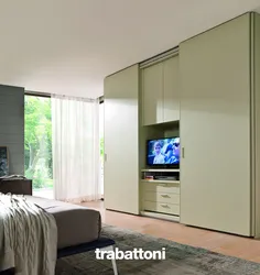 Современные шкафы с телевизором в спальню фото