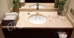 Столешница из искусственного камня в ванной дизайн