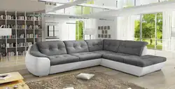 Modern corner sofa with sleeping place photo