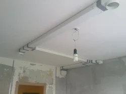 Ventilation in the kitchen under a suspended ceiling photo