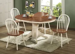 Oval table chairs for the kitchen photo