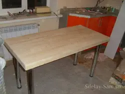 Стол из столешницы для кухни своими руками фото