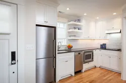 Кухня Дизайн Угловая Встроенный Холодильник