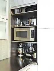 Дизайн Кухня С Микроволновкой В Шкафу