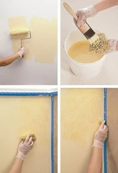 Покраска стен в квартире дизайн своими руками фото