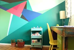 Покраска стен в квартире дизайн своими руками фото