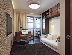 Дизайн гостиной в квартире с балконом и окном