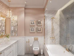 Дизайн ванны комнаты в пастельных тонах