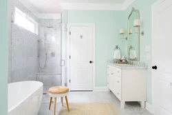 Bathroom design in pastel colors