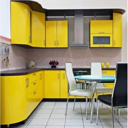 Дизайн желто серой кухни фото