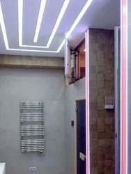 Световые потолки натяжные в ванной комнате фото