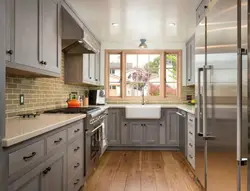 Кухня п образная без окна фото дизайн