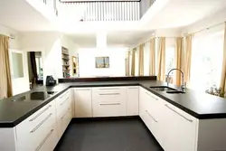 Кухня п образная без окна фото дизайн