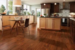 Kitchen interior laminate flooring