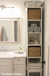 Шкаф для белья в ванной фото