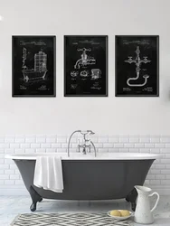 Постеры в ванной комнате фото