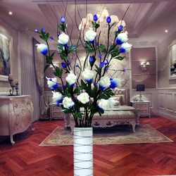 Искусственные цветы в гостиную фото