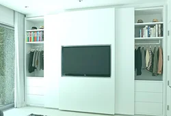 Фото шкафов купе в гостиную с телевизором