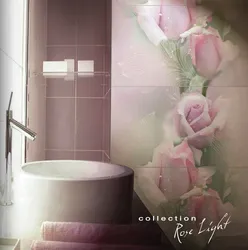 Дизайн ванной кафель с цветами