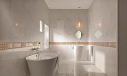 Glossy tiles in the bathroom interior