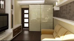 Шкафы купе в интерьере гостиной 18 кв м