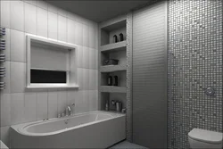 Built-in wardrobes in the bathroom design photo