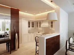 Дизайн однокомнатной кухня в коридоре