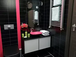 Дизайн Ванны С Черным Туалетом