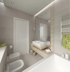 Дизайн ванных комнат в светлых тонах совмещенных