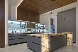 Кухня с камнем в современном дизайне