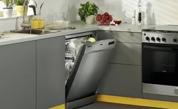 Дизайн кухни с посудомоечной машиной встроенной