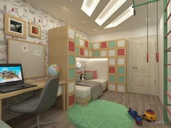 Спальня дизайн детская 13 кв