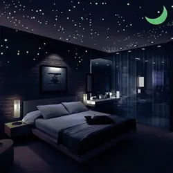 Ночной интерьер спальни