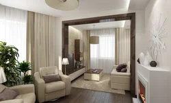 Дизайн комнаты в однокомнатной квартире с балконом фото
