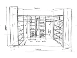 Гардэробная дызайн схема