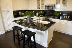 Dark kitchen table design