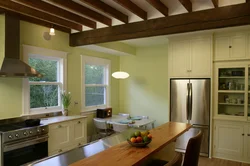 Фото кухни с балками на потолке фото