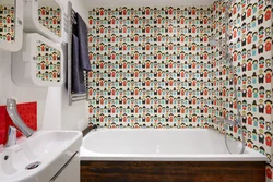 Дизайн ванной самоклеющимися панелями