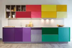 Разноцветные Кухни Фото