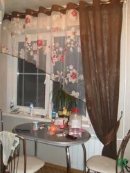 Занавески на кухню фото с цветами
