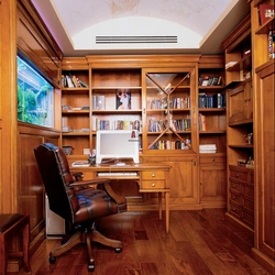 Кабинет библиотека в квартире дизайн