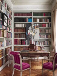 Кабинет библиотека в квартире дизайн