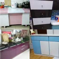 Кухня обклеенная пленкой фото до и после